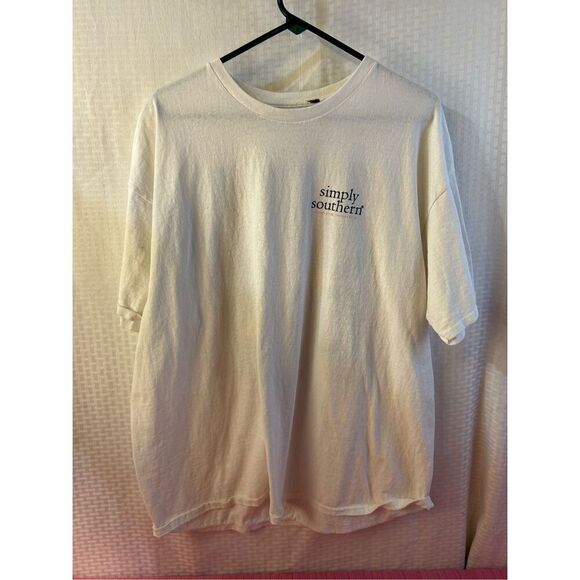 Simply southern xxl tshirt "Sweet Classy" Pink Flamingo 2xl White Pink Spellout - Picture 2 of 7